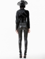 Black Gothic Asymmetric Punk Leather Shoulder Cape for Women