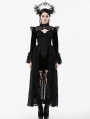 Black Gothic Velvet Lace Hollow Shoulder Cape for Women