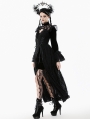 Black Gothic Velvet Lace Hollow Shoulder Cape for Women