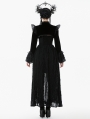 Black Gothic Velvet Lace Hollow Shoulder Cape for Women