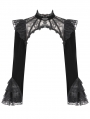 Black Gothic Velvet Lace Hollow Shoulder Cape for Women