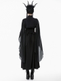 Black Gothic Embroidered Lace Applique Cape for Women
