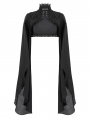 Black Gothic Embroidered Lace Applique Cape for Women