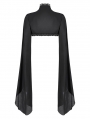 Black Gothic Embroidered Lace Applique Cape for Women