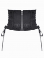 Black Gothic Lace Zip Front Waist Training Corset