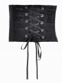 Black Gothic Lace Zip Front Waist Training Corset