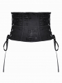 Black Gothic Lace Zip Front Waist Training Corset