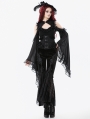 Black Vintage Gothic Coffin Underbust Corset Waistband