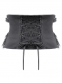Black Vintage Gothic Coffin Underbust Corset Waistband