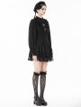 Black Lolita Dark Gothic Drop Waist Mini Dress