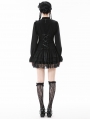 Black Lolita Dark Gothic Drop Waist Mini Dress