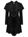 Black Retro Gothic Bat-Winged Witch Velvet Coat for Women