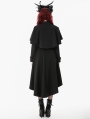 Black Mystic Retro Gothic High-Low Cape Coat for Women