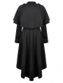 Black Mystic Retro Gothic High-Low Cape Coat for Women