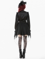 Black Gothic Lace Embroidered Mesh Petticoat Skirt
