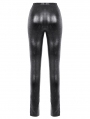 Black Gothic Snakeskin Cut-Out Leggings for Women