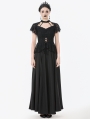 Black Gothic Hollow Out Floral Lace Top for Women