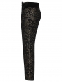 Black and Gold Retro Gothic Jacquard Embroidered Party Pants for Men