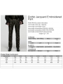 Black and Gold Retro Gothic Jacquard Embroidered Party Pants for Men