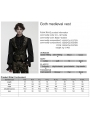 Black and Gold Gothic Medieval Pattern Lapel Vest for Men