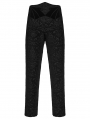 Black Retro Gothic Jacquard Embroidered Party Pants for Men