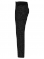 Black Retro Gothic Jacquard Embroidered Party Pants for Men