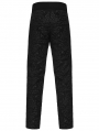 Black Retro Gothic Jacquard Embroidered Party Pants for Men