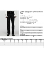 Black Retro Gothic Jacquard Embroidered Party Pants for Men