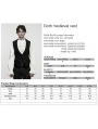 Black Gothic Medieval Pattern Lapel Vest for Men