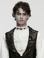 White Gorgeous Gothic Embroidered Party Jabot Collar