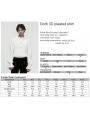 White Gothic 3D Pleated Lace Embroidered Shirt for Men