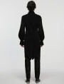 Black Gothic Noble Velvet Tailcoat Vest for Men