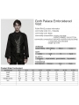 Black Gothic Retro Palace Embroidered Vest for Men