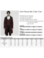 Red Gothic Palace Jacquard Bat Lapel Collar Tail Coat for Men