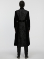 Black Gothic Palace Embroidery Velvet Party Coat for Men
