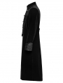 Black Gothic Palace Embroidery Velvet Party Coat for Men