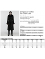 Black Gorgeous Jacquard Gothic Fur Collar Coat for Men