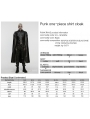 Black Gothic Punk One-Piece Military Shirt Cloak for Men