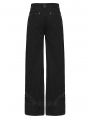 Black Gothic Punk Street Rock Straight Pants for Men