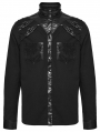 Black Gothic Punk Hardcore Rivets Personalized Shirt for Men