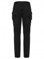 Black Gothic Punk Techwear Denim Pants for Men