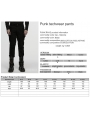 Black Gothic Punk Techwear Denim Pants for Men