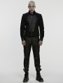 Black Gothic Punk Mottled Printed Pants for Men