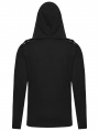 Black Gothic Cyberpunk Hooded T-Shirt for Men