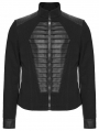 Black Gothic Punk Military Style Coffin Short Jacket for Men