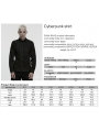 Black Gothic Cyberpunk Studded Shirt for Men