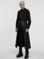 Black Gothic Punk Rebel Handcuffs Kilt for Men