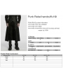 Black Gothic Punk Rebel Handcuffs Kilt for Men