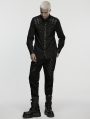 Black Gothic Punk Street Rock Shirt for Men