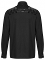 Black Gothic Punk Street Rock Shirt for Men